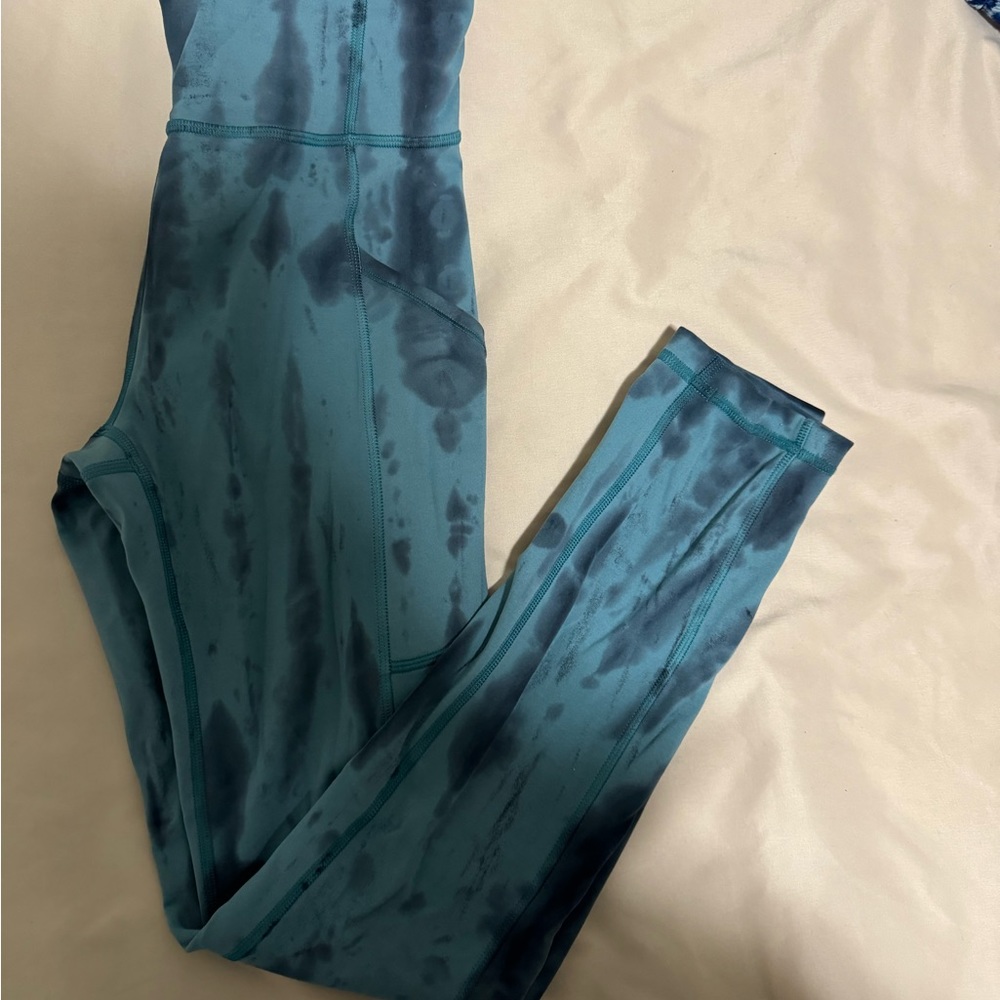 Lulu compression tie-dye high rise 25” with pockets